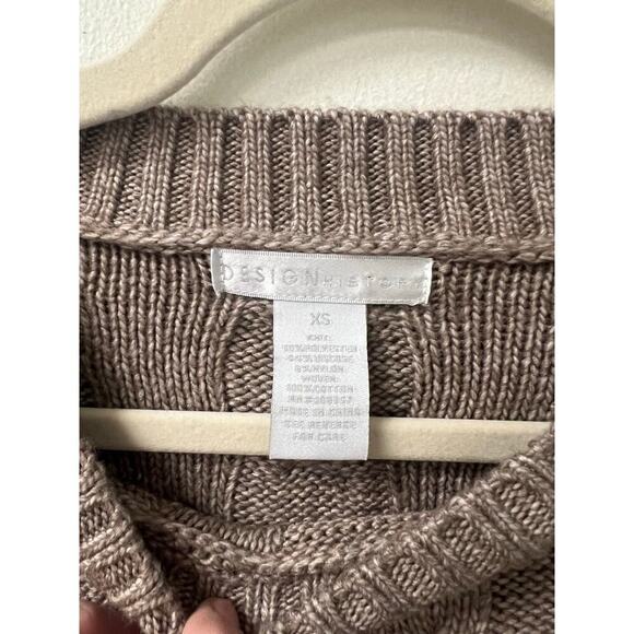 Design History Brown Long Sleeve Knit Sweater Sz XS - Picture 3 of 3
